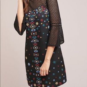 NWT Anthropologie Maud Embroidered shift  dress